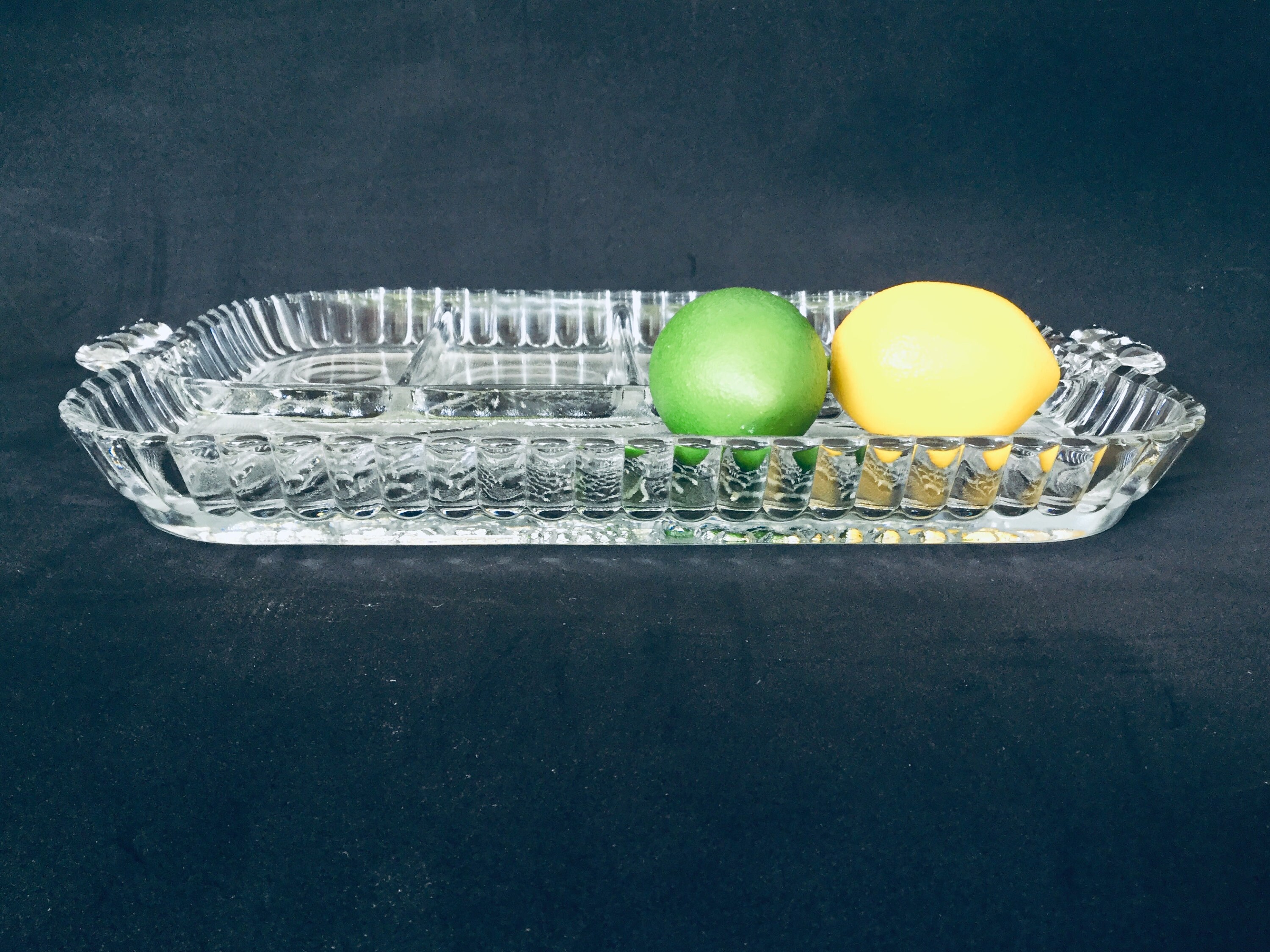 インディアナ グラス社製 前菜・レリッシュ・フルーツ用 透明ガラス皿