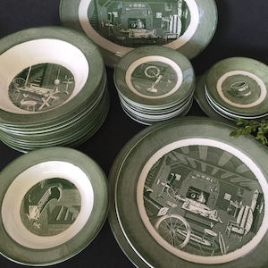 Mid-century Colonial Homestead dinnerware collection by Royal, made in USA, sold per piece/set