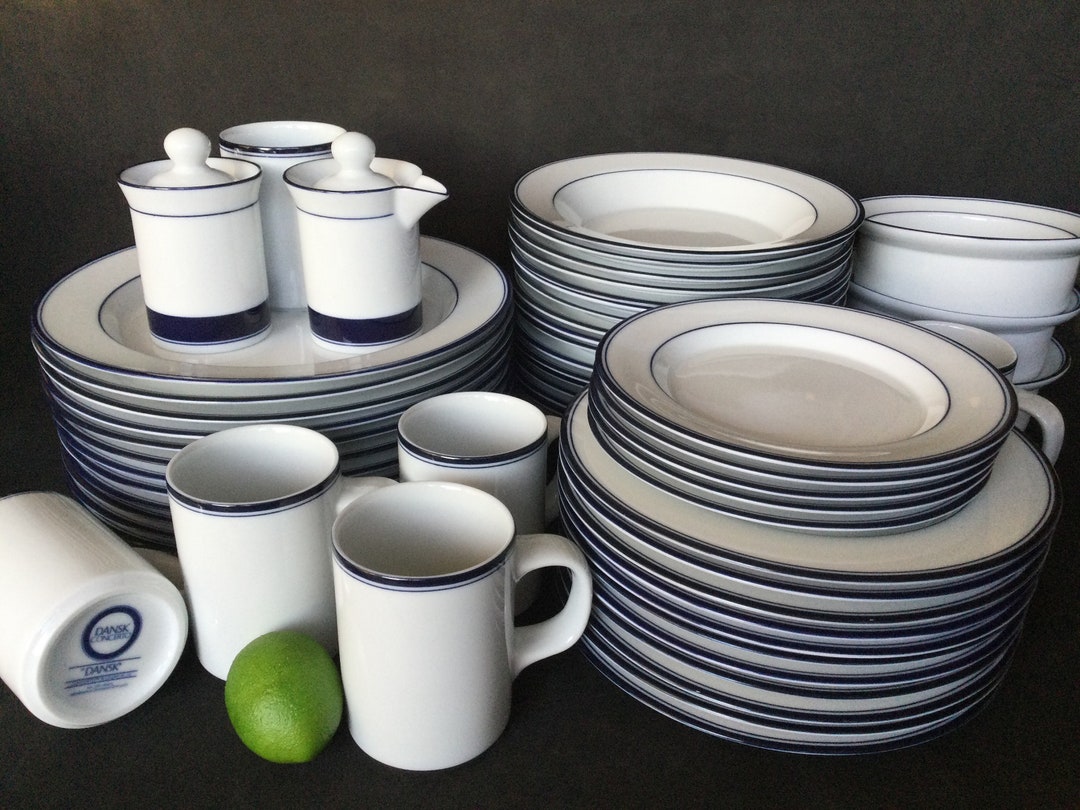 Dansk Concerto Allegro Blue Dinnerware Collection Made in Sri Etsy