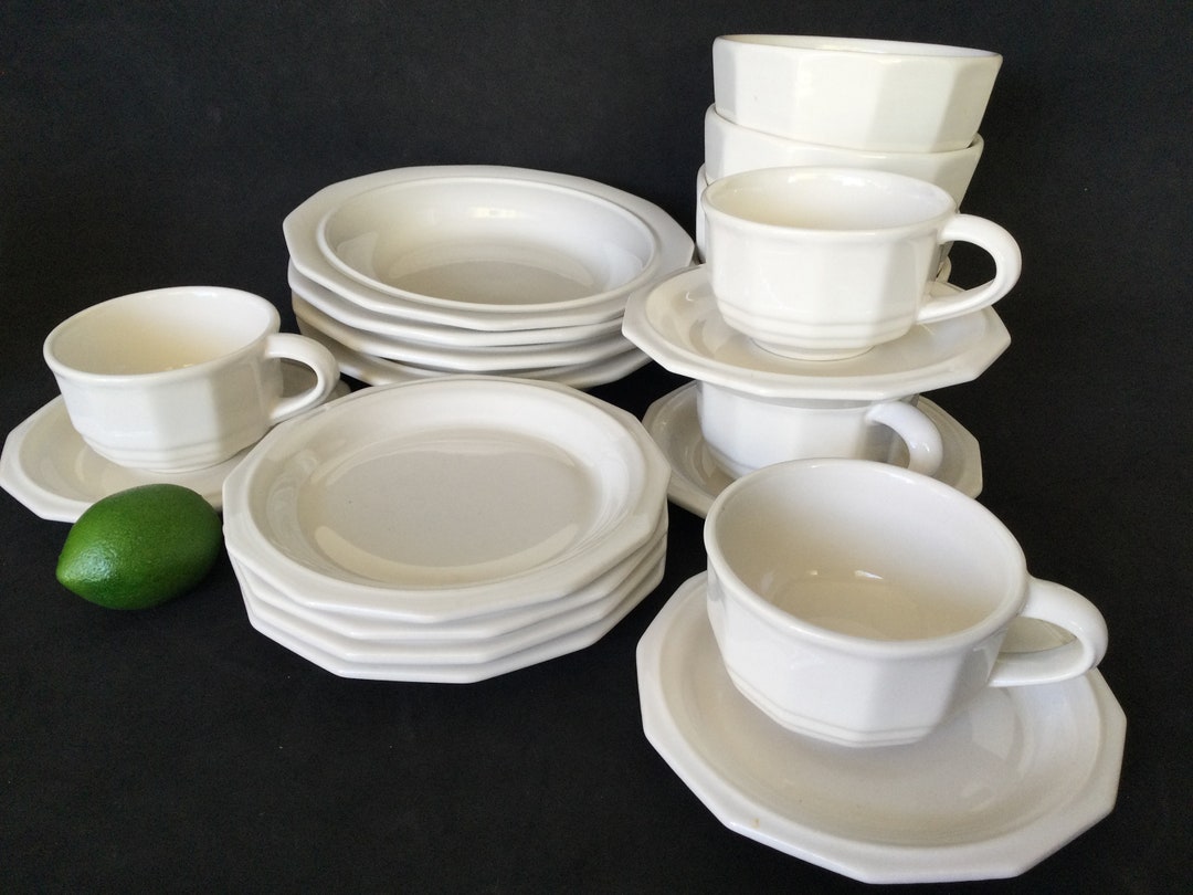 Pfaltzgraff Heritage White Stoneware Dinnerware, Sold per Set or