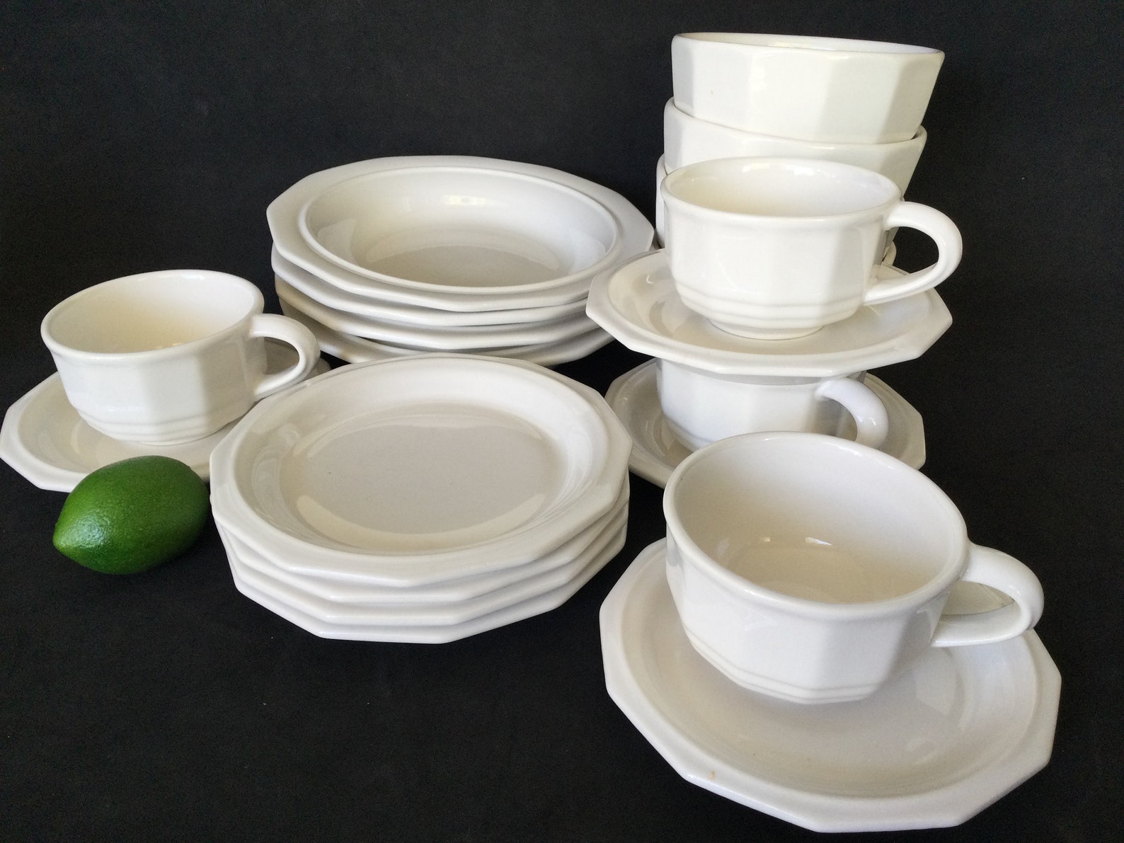 Heritage White Stoneware Dinnerware