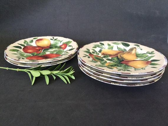 Sonoma Excell stoneware salad plates by Sakura Oneida 8 pieces