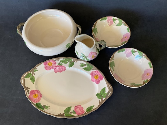 Franciscan Dinnerware With Desert Rose Pattern, Made in USA and