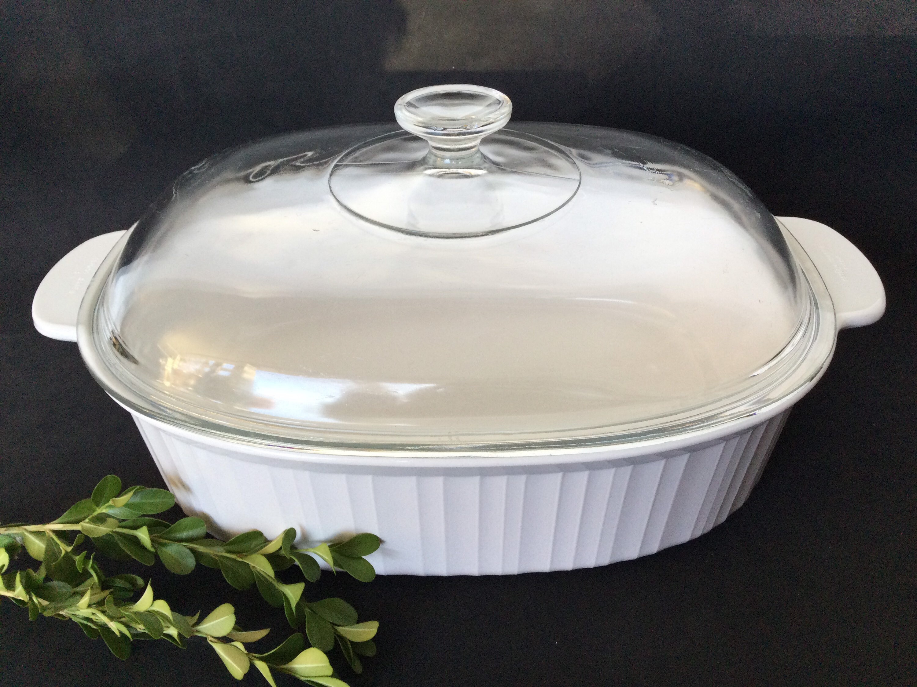 Corning Ware French White F 14 B 4 Liter Dutch Oven Oval Roaster With Domed Pyrex Lid Made in USA Etsy Canada