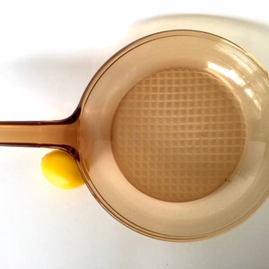 Vision Corning  Amber 7 inch waffle skillet made in France and/or USA
