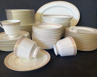 Mikasa Bone China Berkshire 157  Dinnerware collection, made  in Narumi, Japan