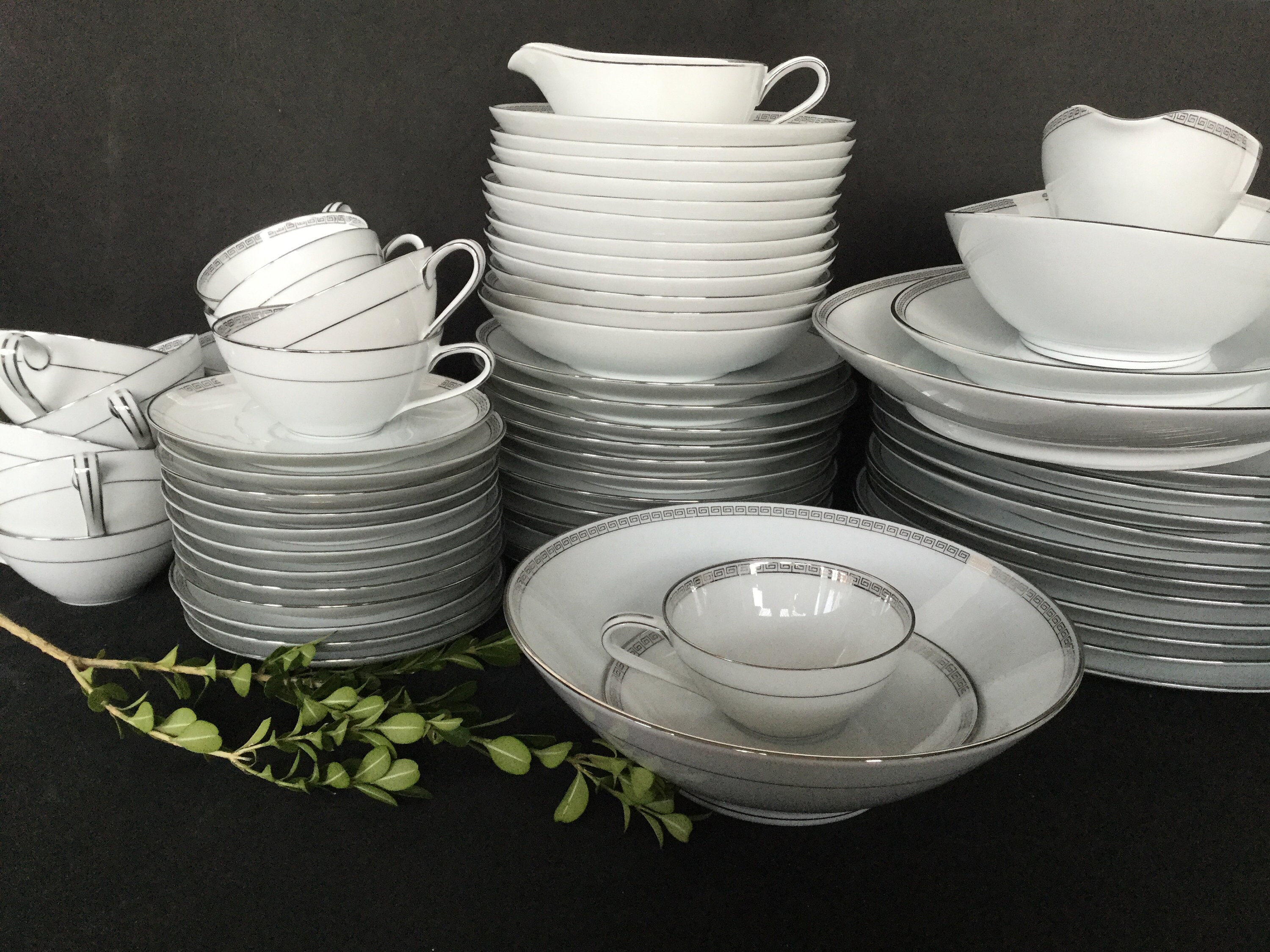 Noritake Silverkey 5941, Dinnerware Collection, Made in Noritake Silverkey 5941, Dinnerware Collection, Made in