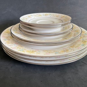Noritake Ivory China 7150 Blosstom time Geschirr, hergestellt in Japan, 9-teilig