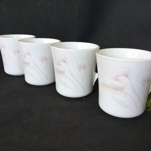 Corning Three Dreams 4 flared mugs,  made in USA