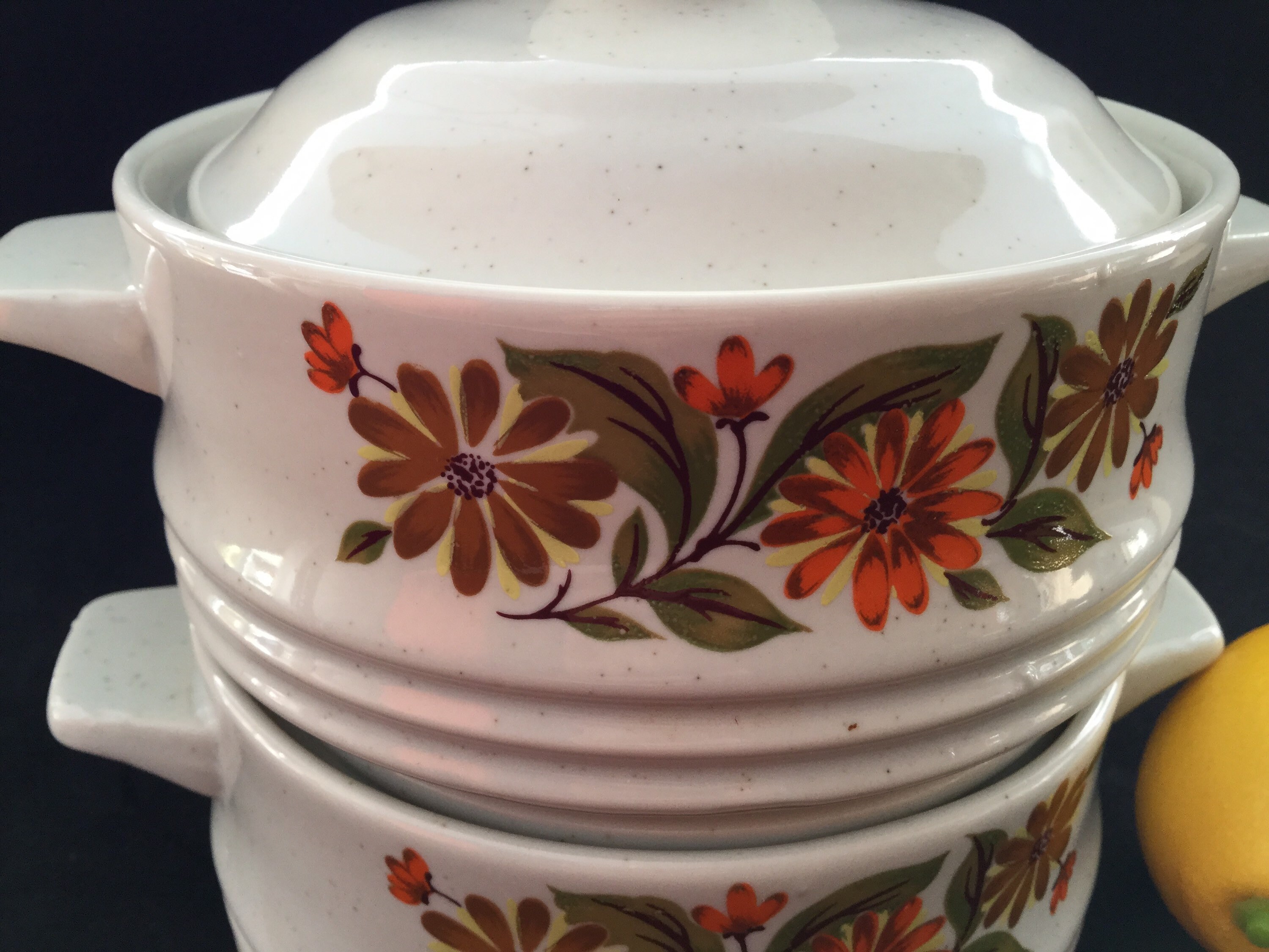 Capri Bake Serve'n Store Stoneware 4 Individual Casserole Etsy
