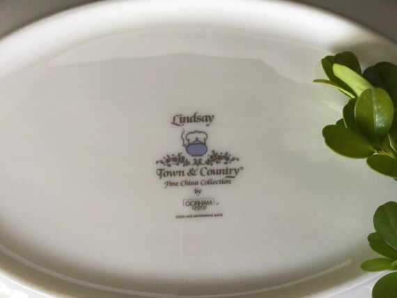 Gorham Lindsay Fine China: Oval Serving Bowl and Creamer - Etsy