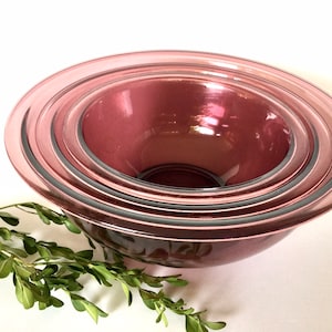 Pyrex Cranberry Mixing Bowl, U.S.A made, sold per  piece