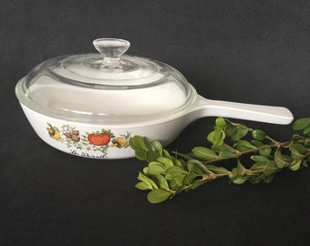 Corning Ware Spice of Life  skillet P-83-B with Pyrex lid
