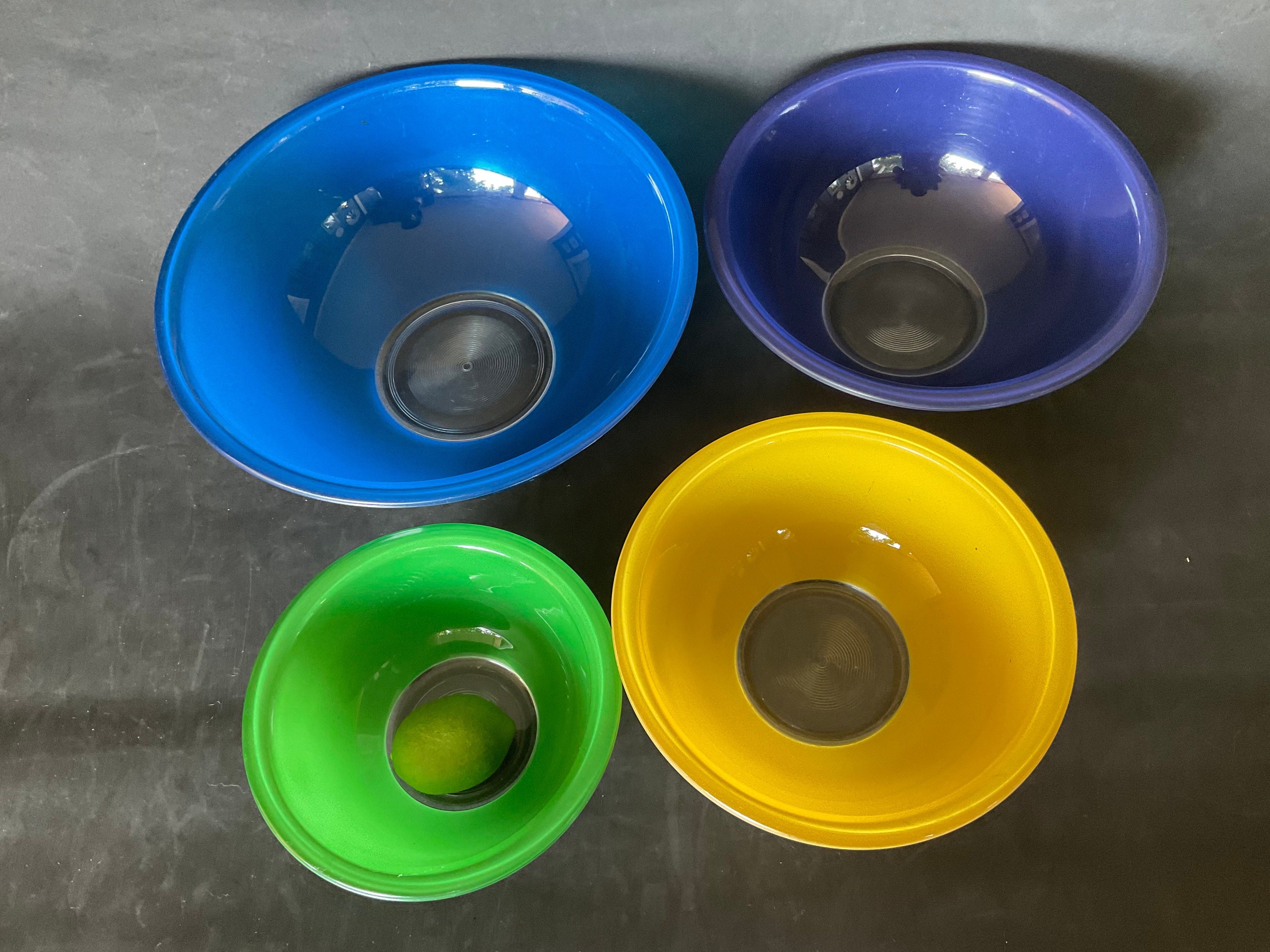 ヴィンテージ パイレックス レインボー ミキシングボウルセット