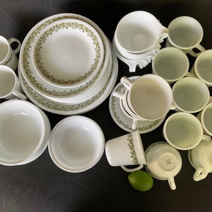 Vintage Corelle Spring Blossoms Dinnerware Set - USA Made