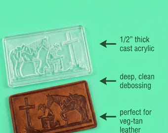 Custom Delrin Leather Stamp: Laser Engraved Logo for Makers embossing debossing