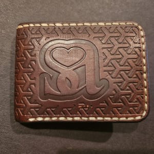 Carteira masculina feita à mão, personalizada e estampada