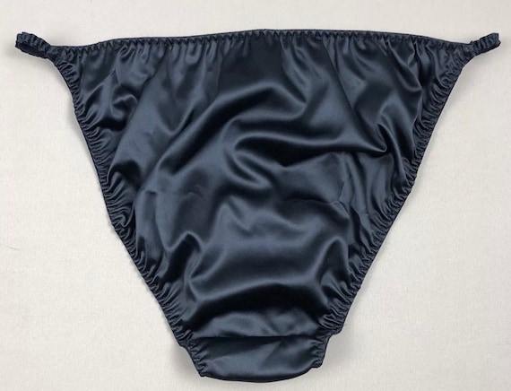Satin String Bikini Panty Black -  Denmark