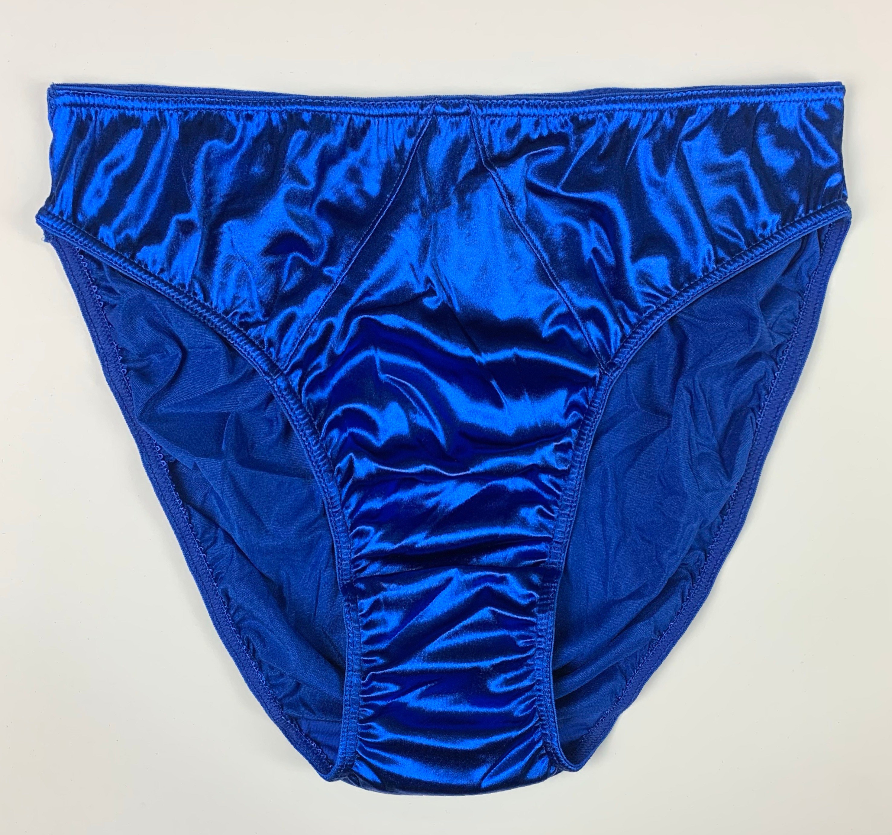 Hi Cut Satin Panty Classic Satin Brief Royal Blue Etsy Uk