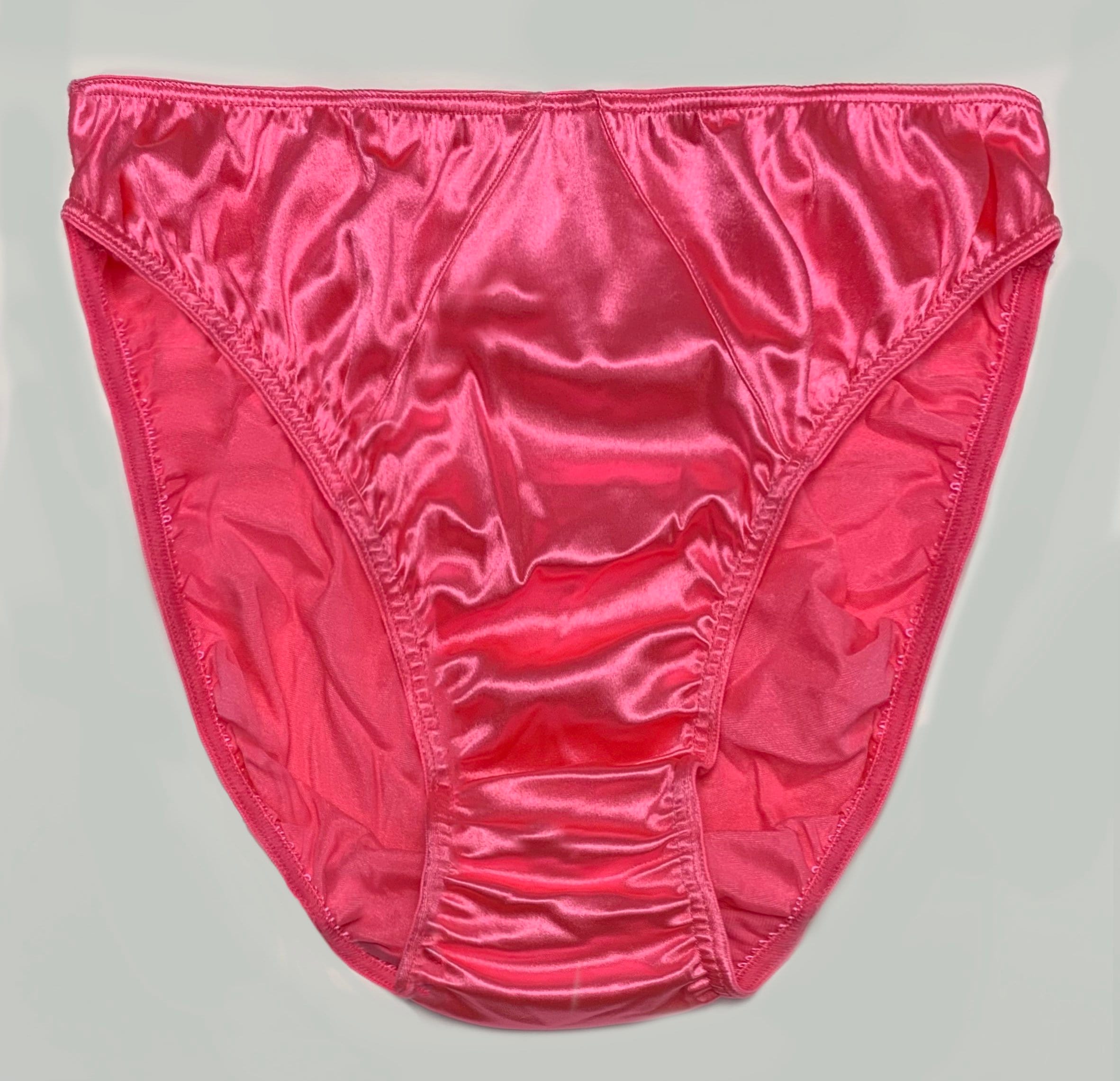 Hi Cut Satin Panty Classic Satin Brief Pink Etsy