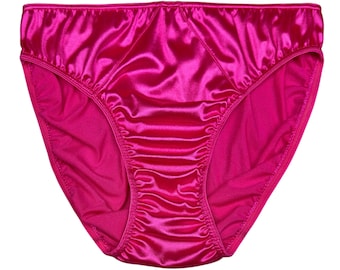 Klassische Satin Hipster Panty Magenta