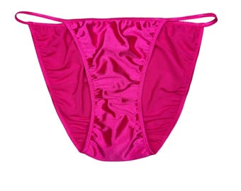 Second Skin Satin String Bikini Unterhose magenta