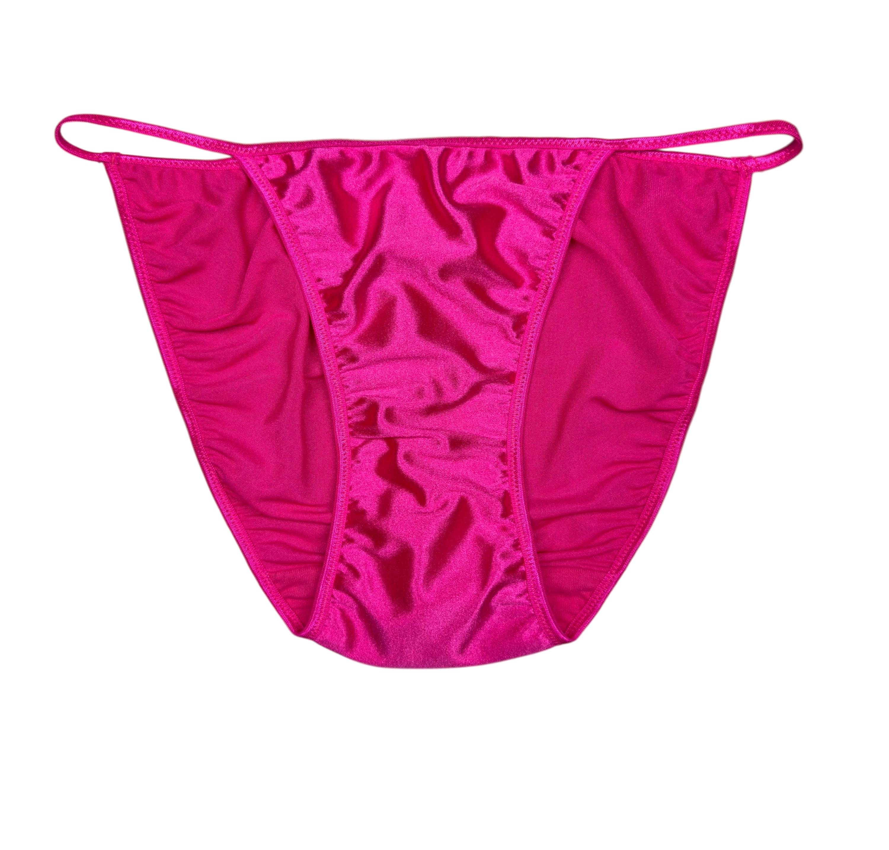 Second Skin Satin String Bikini Panty Magenta - Etsy