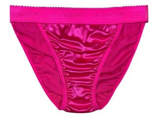 Hi-cut Second Skin Satin Panty | Breiter Riobund | Magenta