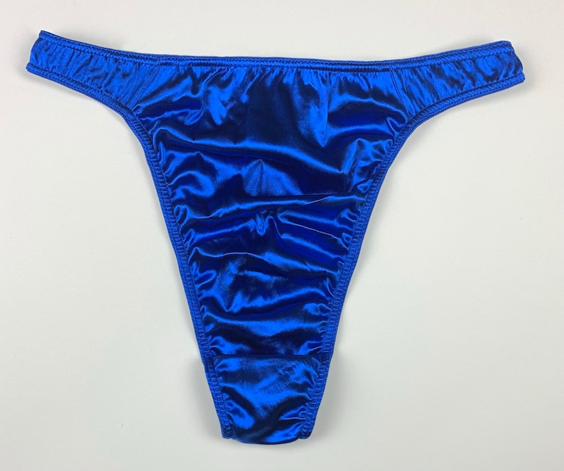 Second Skin Satin Thong Royal Blue - Etsy