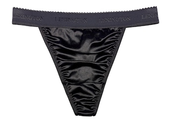 Satin String | Rio Breites Bündchen | Schwarz
