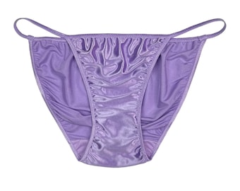 Second Skin Satin String Bikini Panty Lavender