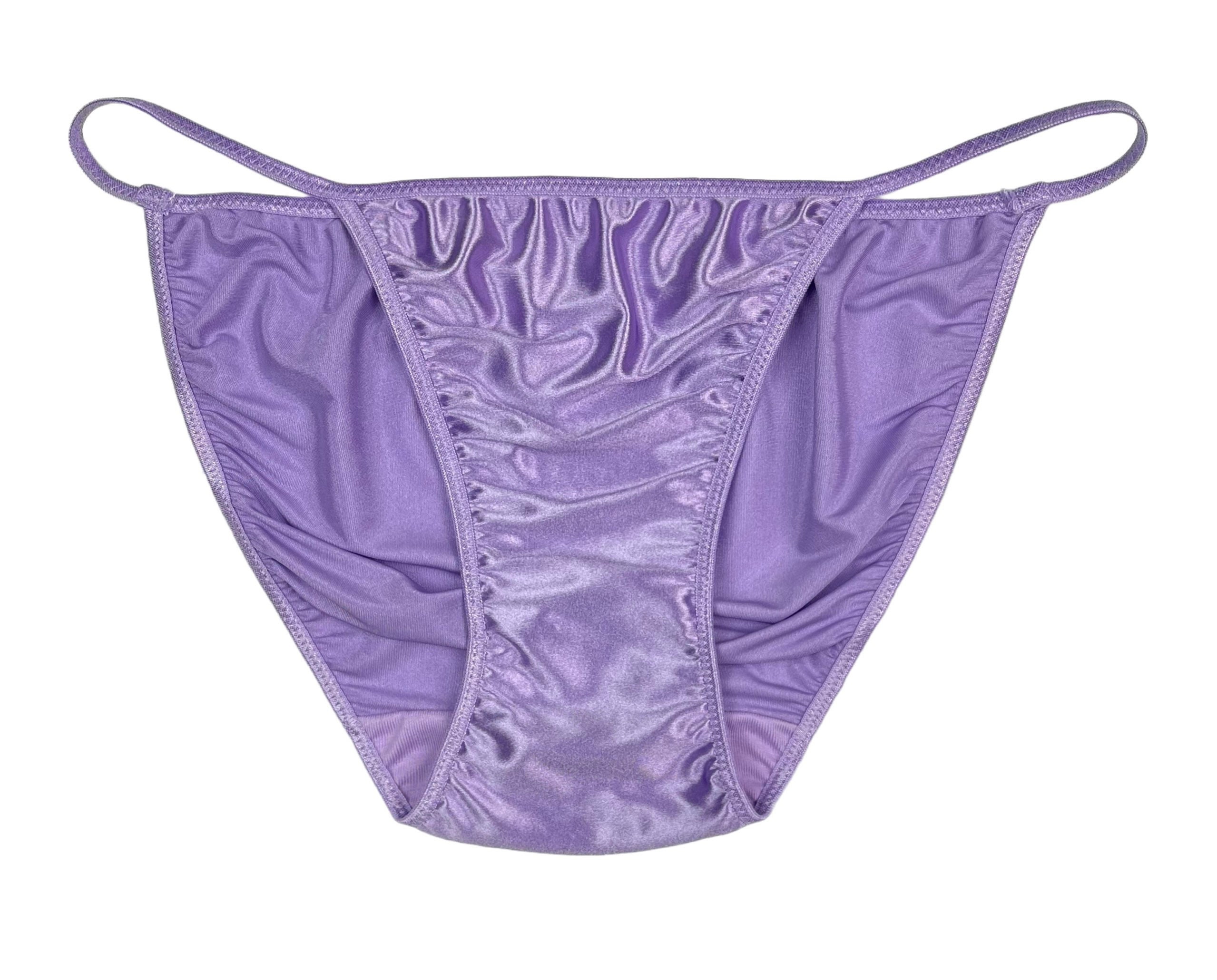 Second Skin Satin String Bikini Panty Lavender - Etsy Israel