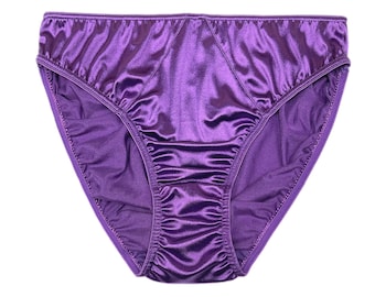 Classic Satin Hipster Panty Purple