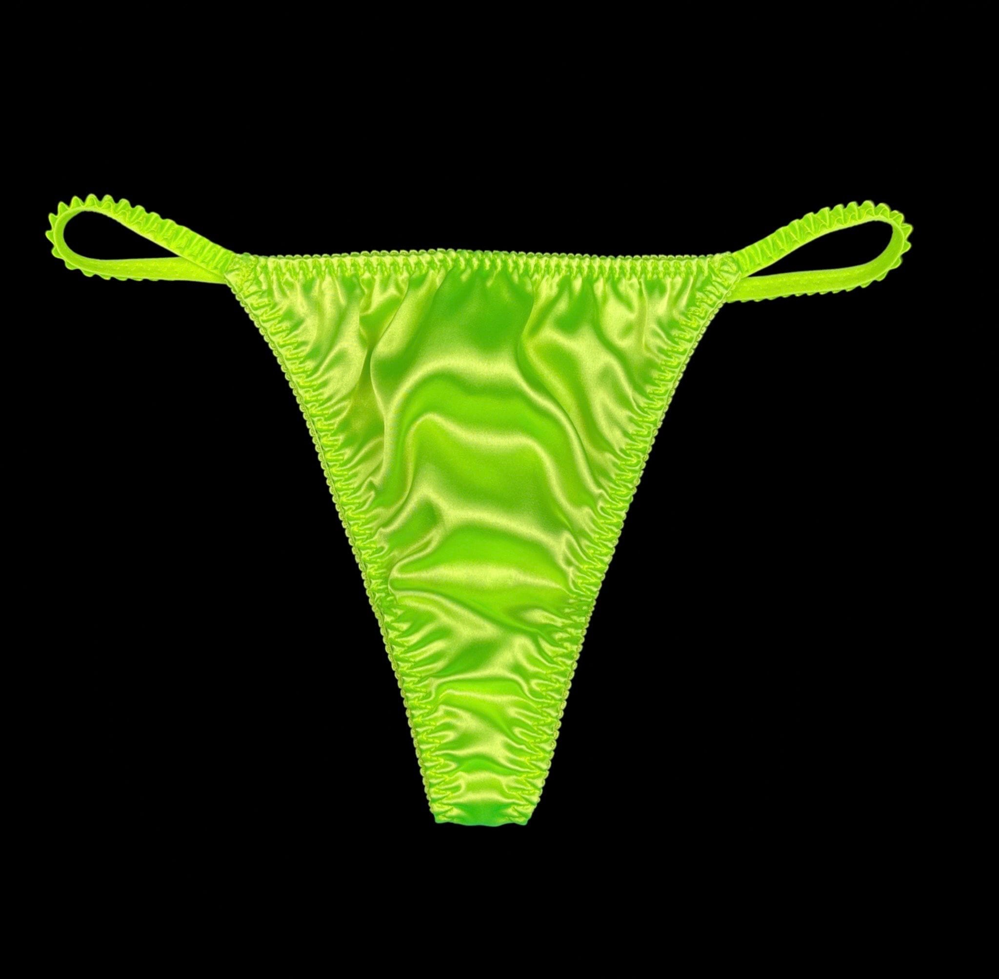 Onderdrukking Tactiel gevoel Perioperatieve periode Satin String Thong Neon Yellow - Etsy Hong Kong