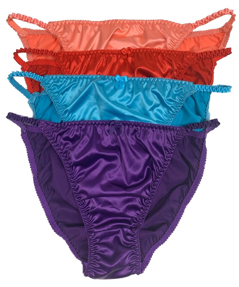 Satin String Bikini Panties XXL 4 Pack Etsy