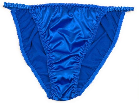 Kapitein Brie Bedachtzaam Parameters Satin String Bikini Panties Royal Blue - Etsy