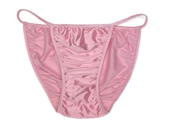 Second Skin Satin String Bikini Pink