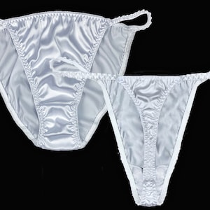 Satin String Bikini Panty & Thong | 2-Piece Combo Pack