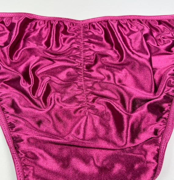 Second Skin Satin String Bikini Höschen Schwarz