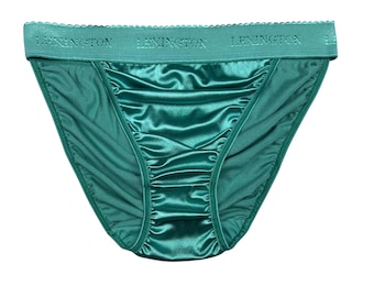 Hi-cut Second Skin Satin Panty | Breiter Riobund | Türkis
