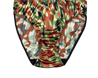 Klassische Satin Hipster Panty Camo