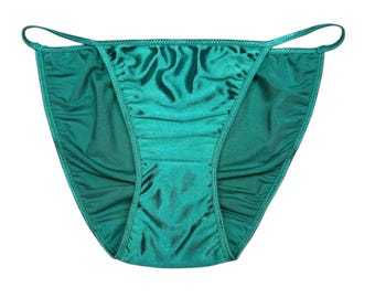 Second Skin Satin String Bikinihöschen Teal