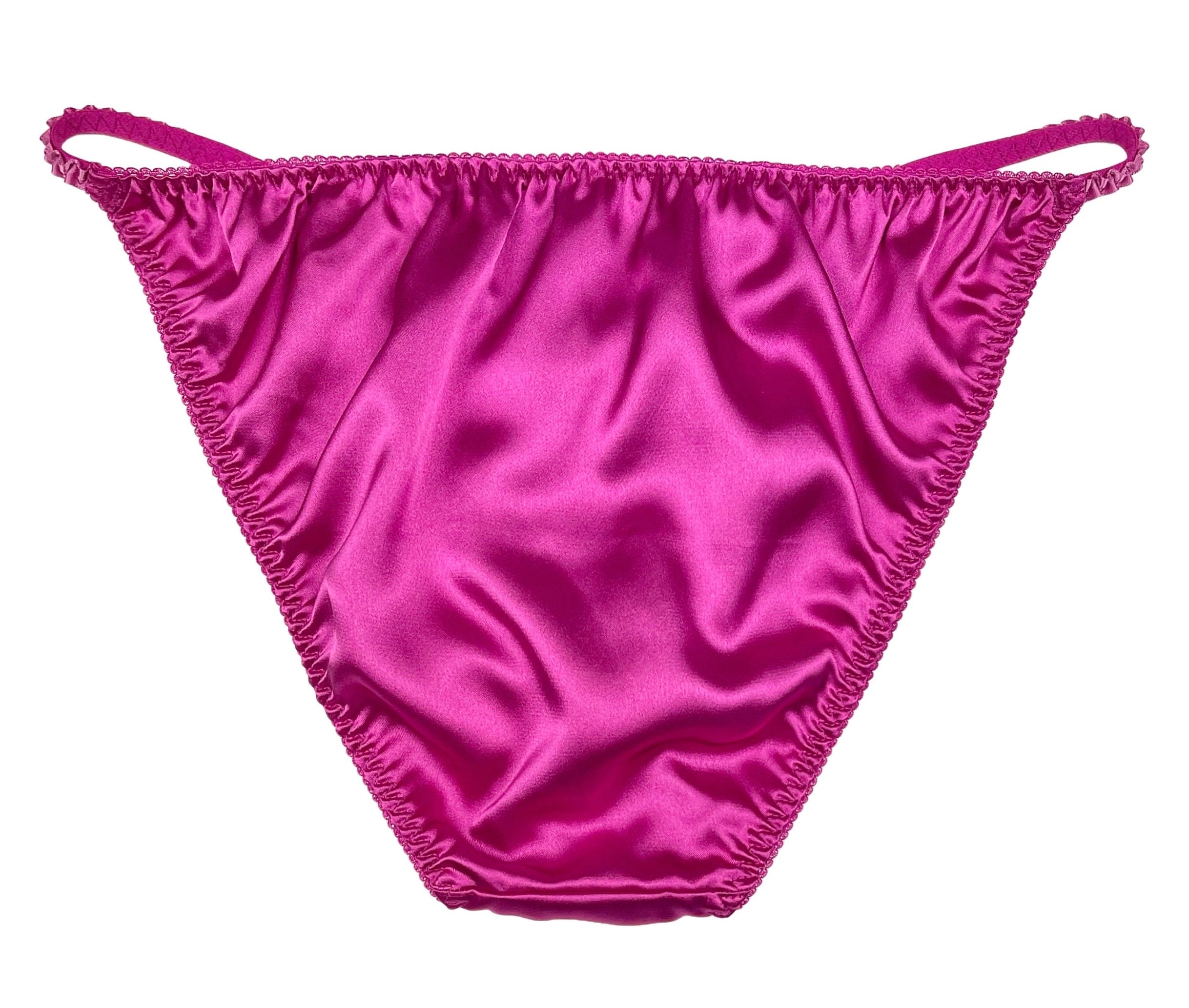 Pink satin panties discount