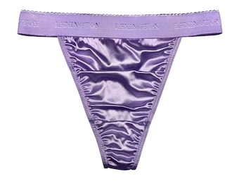 Satin String | Rio Breites Bündchen | Lavendel