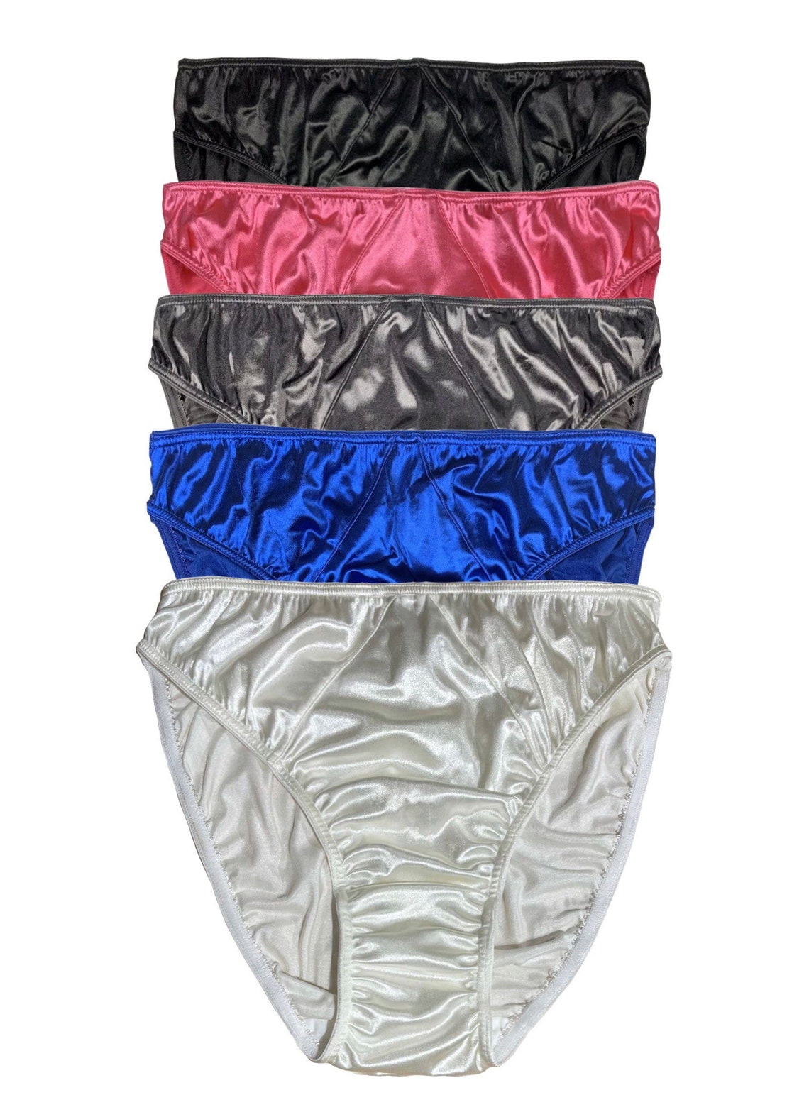 Classic Satin Brief Panty Second Skin Satin 5 Pack | Etsy