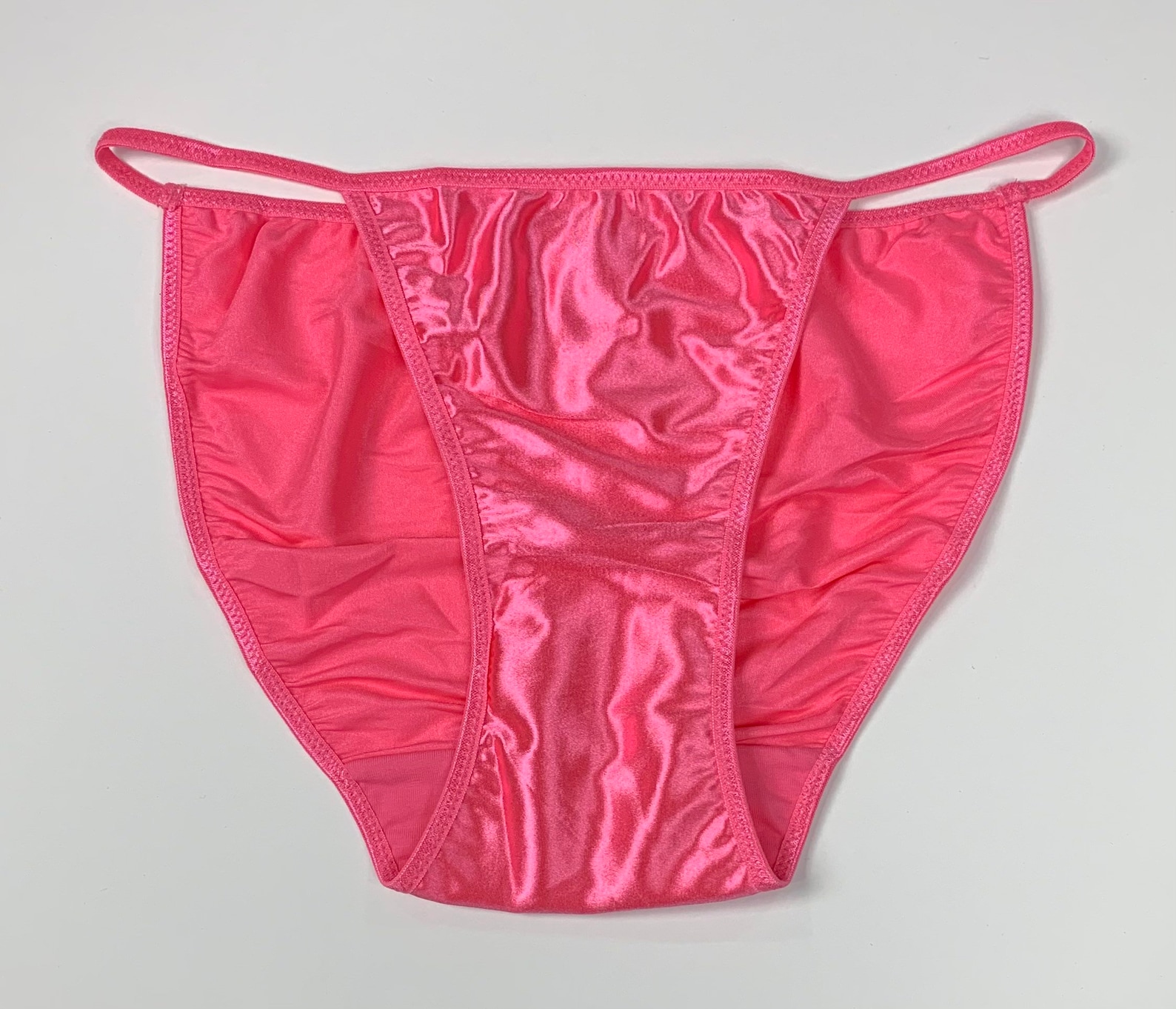 Second Skin Satin String Bikini Panty Pink Etsy