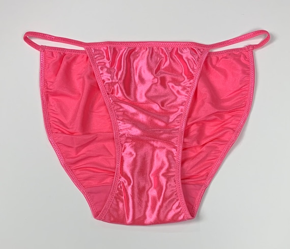 Mitt Arrangement Rot Second Skin Satin String Bikini Panty Pink - Etsy