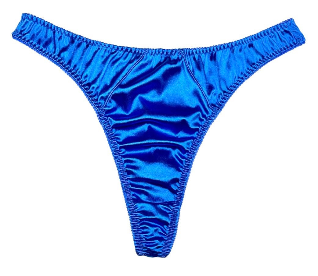 Buy CUT-OUT SATIN LACE DARK BLUE THONG for Women Online in India