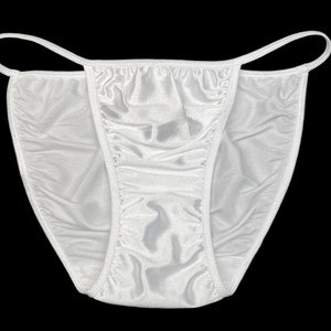 Second Skin Satin String Bikini White
