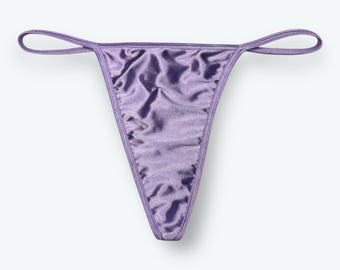 Satin V-String String Lavendel